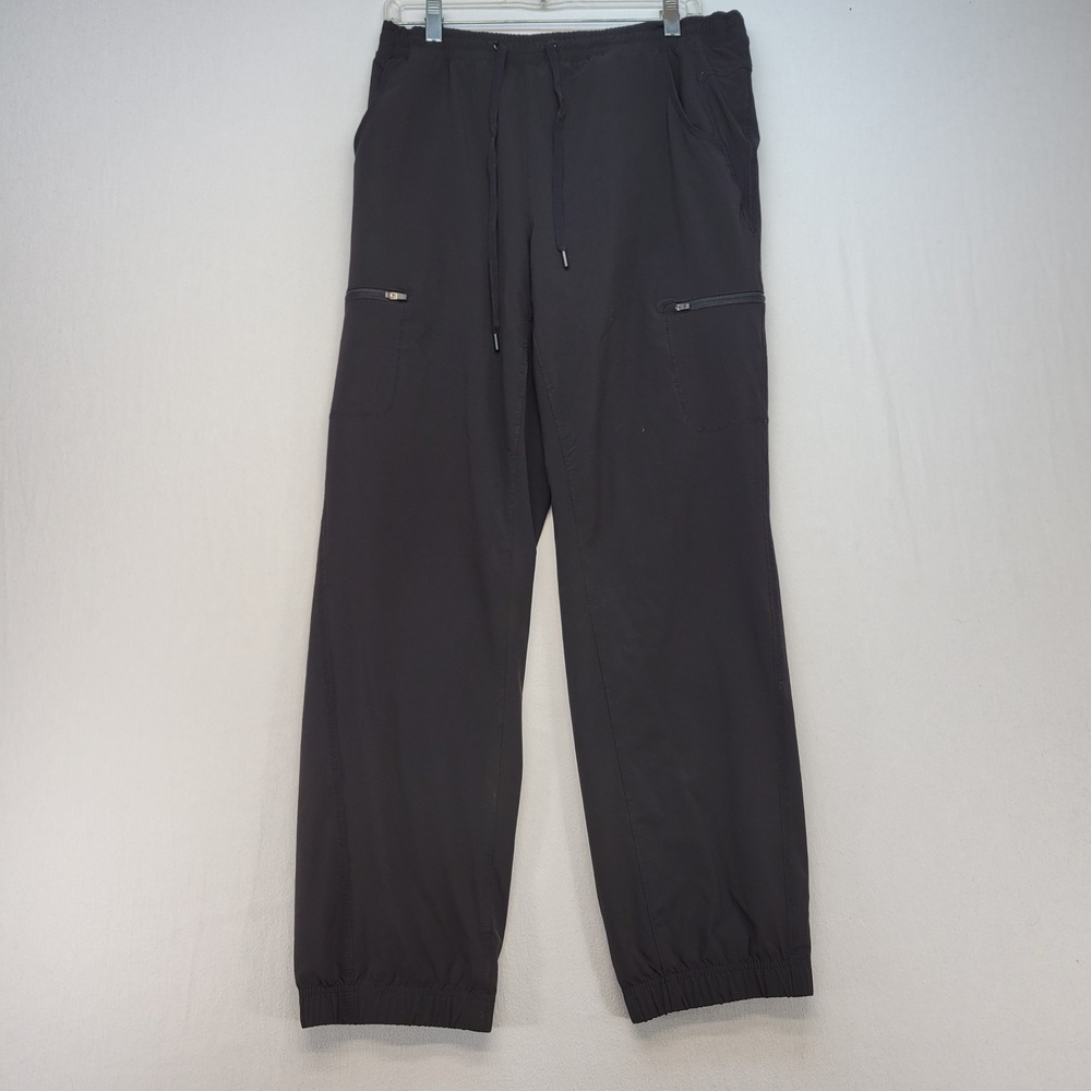 Eddie Bauer Cargo Pants Womens 12 Black Fleece‎ Lined Joggers Hiking Winter